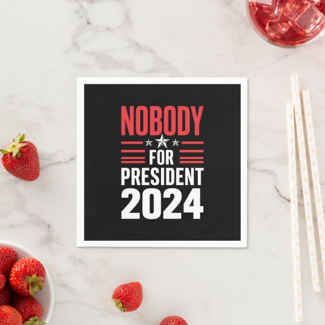 Niemand für den Präsidenten 2024 Politische Wahlen Serviette (Beispiel)