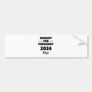 Niemand für Präsident 2024 Autoaufkleber