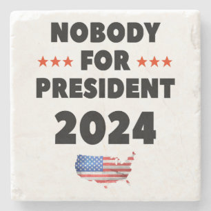 Niemand für Präsident 2024 Steinuntersetzer