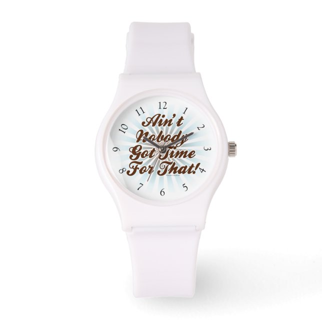 Niemand Got dafür Zeit Armbanduhr (Vorderseite)