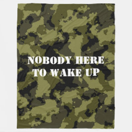 Niemand hier, um wecken fleecedecke