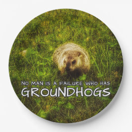 Niemand ist ein Versager, der Groundhogs-Teller ha Pappteller