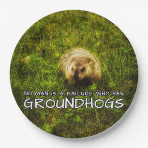 Niemand ist ein Versager, der Groundhogs-Teller ha Pappteller