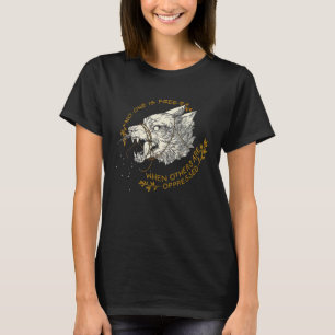 Niemand ist frei, wenn andere Wölfe sind, die unte T-Shirt