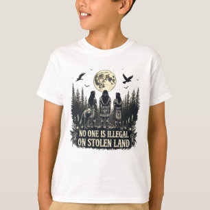 Niemand ist illegal auf gestohlenem Land Native Am T-Shirt