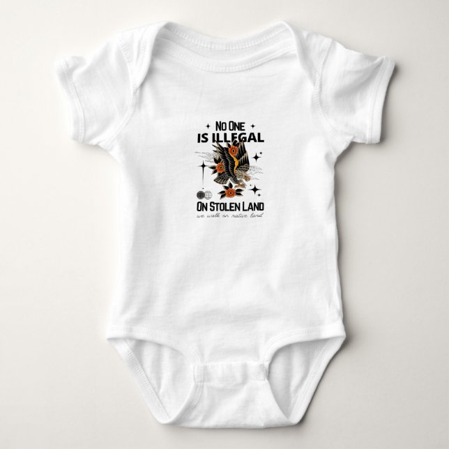 Niemand ist illegal baby strampler (Vorderseite)