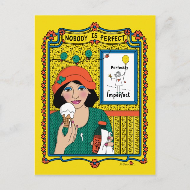 Niemand ist Perfect_B_ Postkarte (Vorderseite)