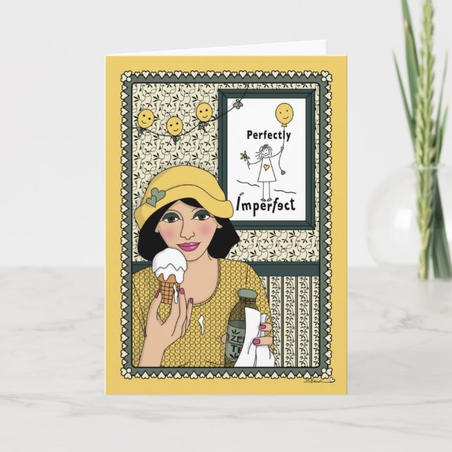 Niemand ist Perfect_C_Greeting Karte (Vorderseite)