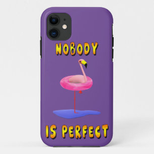 Niemand ist perfekt - Flamingo mit Schwimmring Case-Mate iPhone Hülle