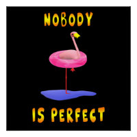 Niemand ist perfekt - Flamingo mit Schwimmring