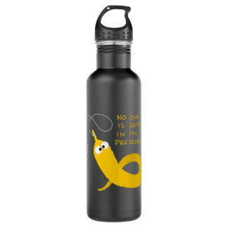 Niemand ist sicher in meiner Anwesenheit Wurm auf  Edelstahlflasche