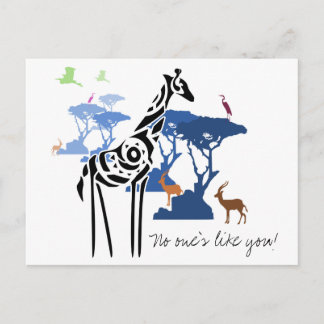 Niemand ist wie du! postkarte