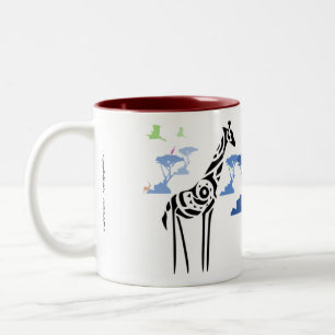 Niemand ist wie ich! zweifarbige tasse