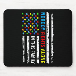 Niemand kämpft allein amerikanisches Flag Puzzle A Mousepad