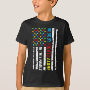 Niemand kämpft allein amerikanisches Flag Puzzle A T-Shirt