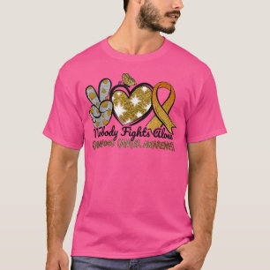Niemand kämpft allein Kinderkrebs-Sensibilisierung T-Shirt