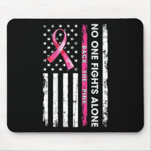 Niemand kämpft allein mit dem rosa Ribb gegen Brus Mousepad