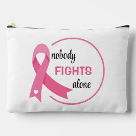 Niemand kämpft allein mit rosa Band Zubehörtasche