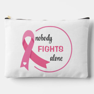 Niemand kämpft allein mit rosa Band Zubehörtasche