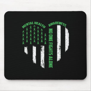 Niemand kämpft gegen die US-Flagge Herz allein psy Mousepad