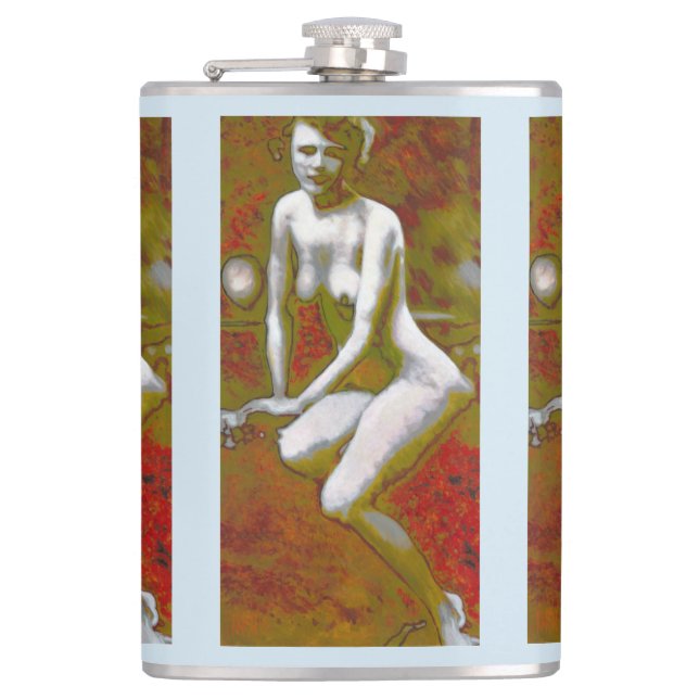 "Niemand kennen Sie" Vinyl eingewickelte Flasche Flachmann (Vorderseite)