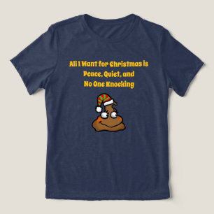Niemand Klopft Lustiger Weihnachts-Kloto-Humor Tri-Blend Shirt