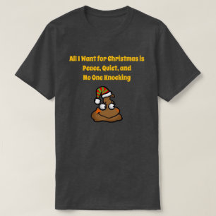 Niemand Klopft Lustiger Weihnachts-Toiletten-Humor T-Shirt