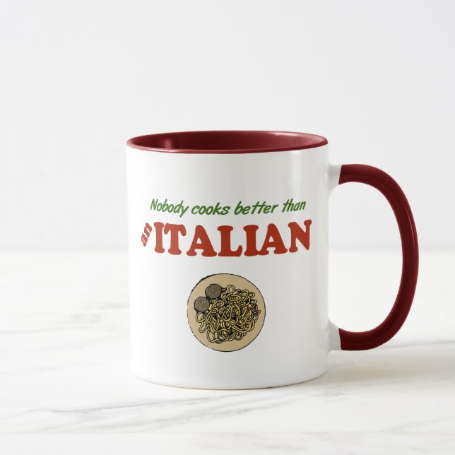 Niemand kocht besser als ein Italiener Tasse (Rechts)