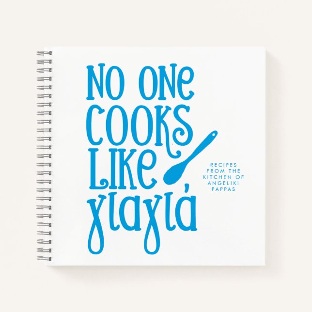 Niemand kocht wie Yiayia-Rezept für griechische Gr Notizbuch (Vorderseite)