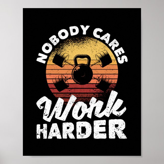 Niemand kümmert sich darum, Motivierend Workout-Sp Poster (Vorne)
