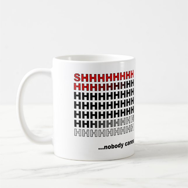 Niemand kümmert sich Lustiger Becher oder Reisebec Kaffeetasse (Links)