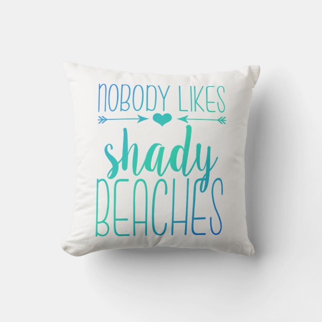 Niemand mag schattiges Türkis-Kissen der Strand-| Kissen Für Draußen (Vorderseite)
