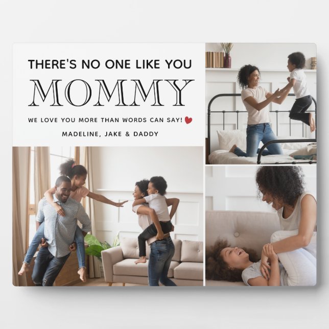 Niemand mag Sie MOMY 3 Foto Collage Namen Fotoplatte (Vorderseite)