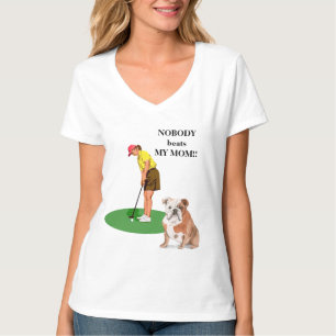 Niemand schlägt meine Mama Dog Golf T-Shirt