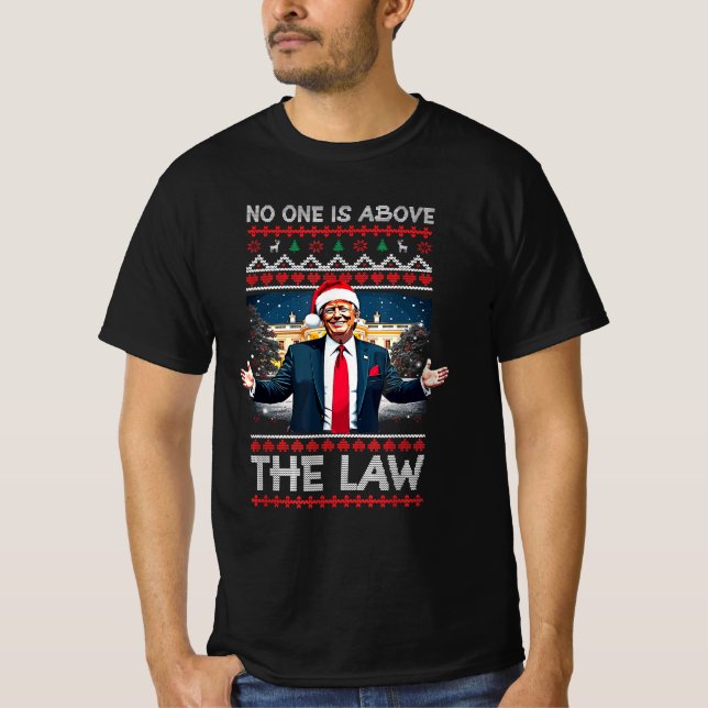 Niemand steht über dem Gesetz Xmas Biden Funny Tru T-Shirt (Vorderseite)