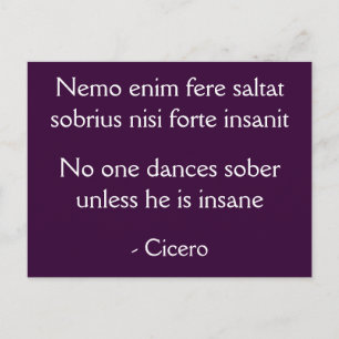 Niemand tanzt nüchtern - Cicero Zitat Postkarte
