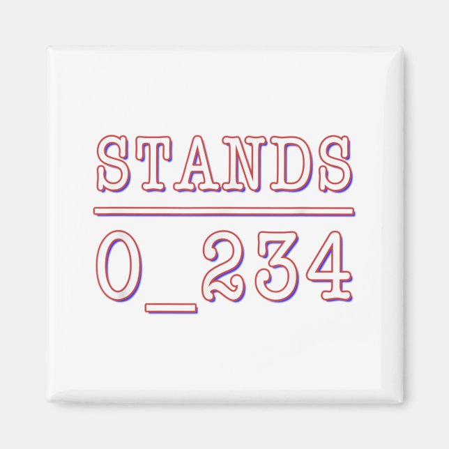 Niemand unter Stands - Funny Mathe Joke Math Pun T Magnet (Vorne)