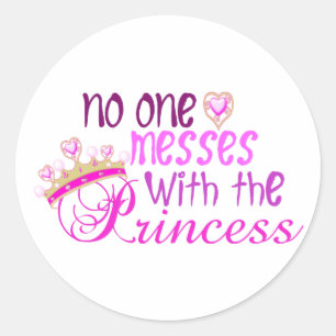 Niemand verriet mit der Prinzessin Runder Aufkleber