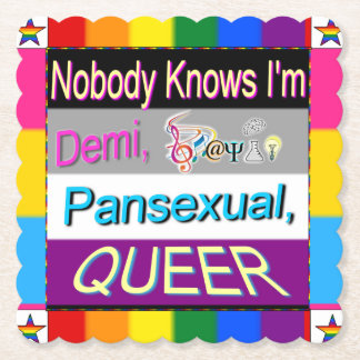 Niemand weiß, dass ich Demi Sapio Pansexual QUE bi Untersetzer