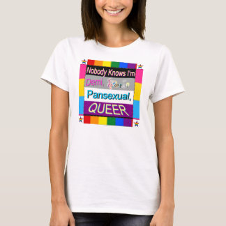 Niemand weiß, dass ich Demi Sapio Pansexual QUEES T-Shirt