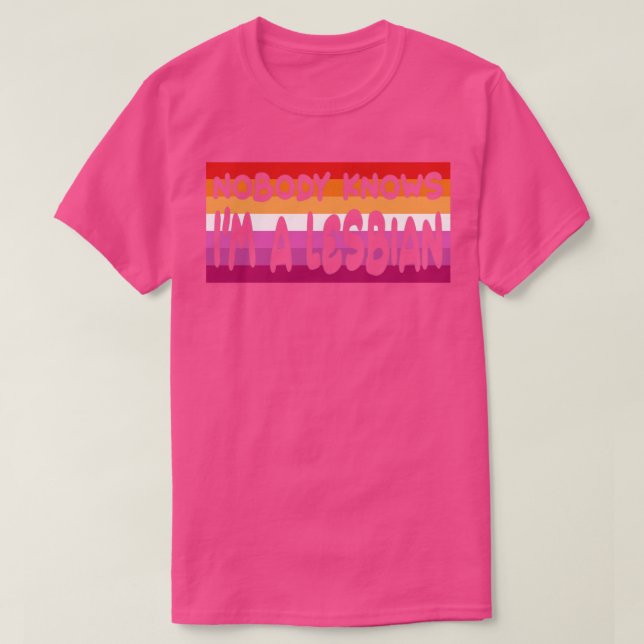 Niemand weiß, dass ich ein LGBT Q bin T-Shirt (Design vorne)