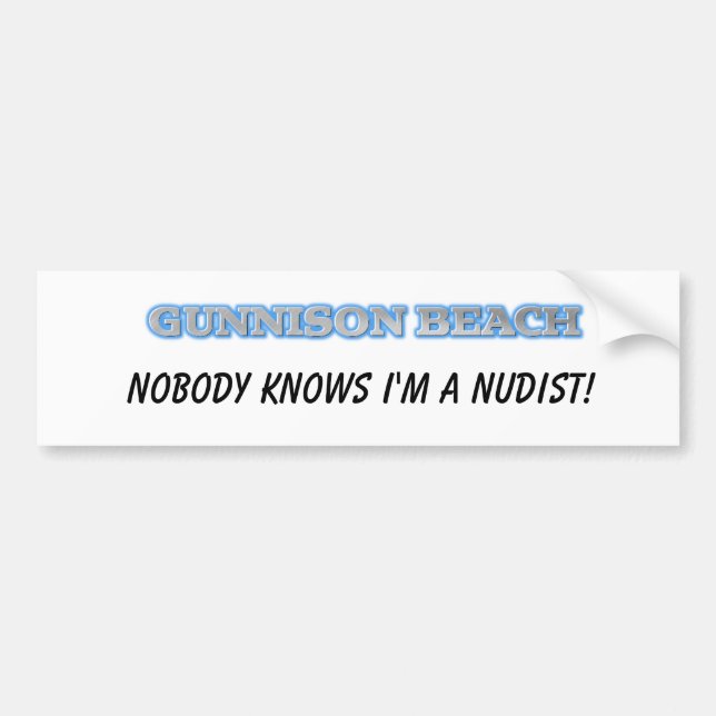Niemand weiß, dass ich ein Nudist bin Autoaufkleber (Vorne)