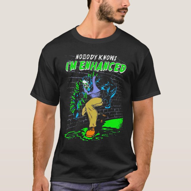 Niemand weiß, dass ich ein verbesserter Fitnessrau T-Shirt (Vorderseite)