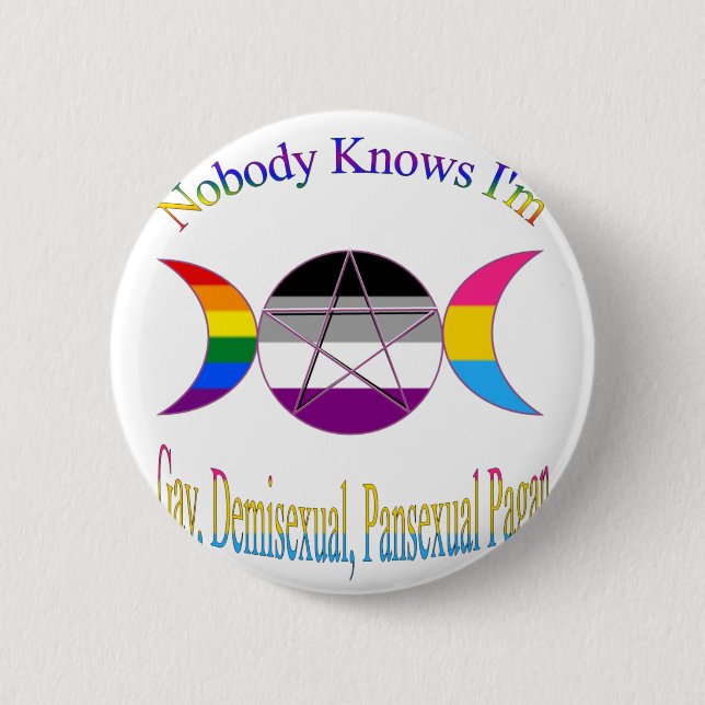 Niemand weiß, dass ich homosexueller Demisexual Button (Vorderseite)