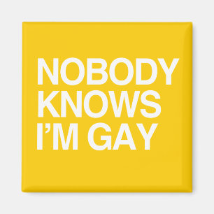 NIEMAND WEISS, dass ich HOMOSEXUELLES - WEISS - Magnet
