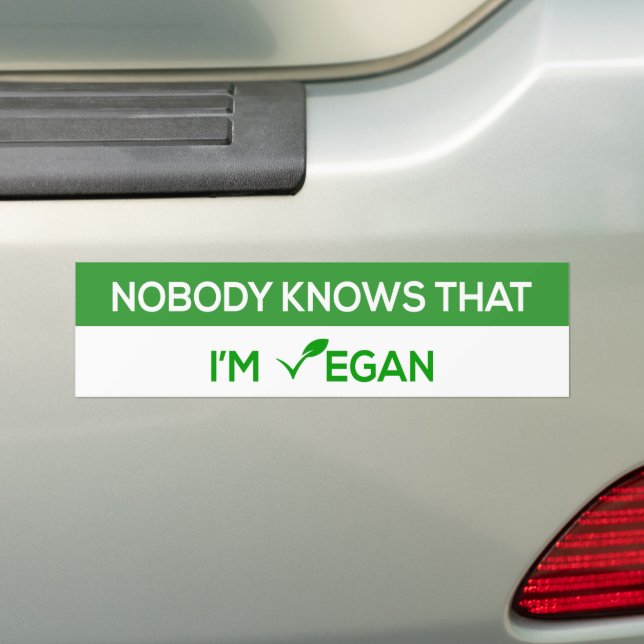 Niemand weiß, dass ich vegan bin autoaufkleber (Auf Auto)