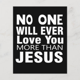 Niemand wird dich je mehr als Jesus Liebe haben Flyer