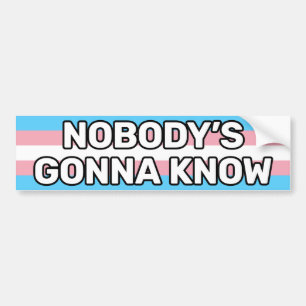 Niemand wird die Weiße Trans-Stolz-Flagge Lustig k Autoaufkleber