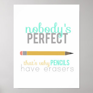 niemanden perfekt - Bleistift- und Poster