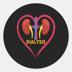 Niere Nurse Nephrologie Nurse Dialyse Technischer Runder Aufkleber